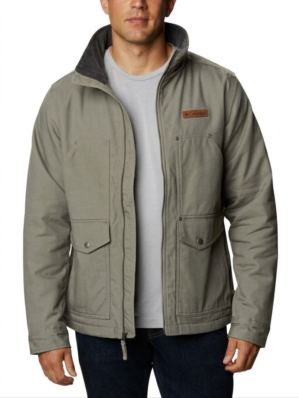 Columbia Loma Vista Fleece Lined Canvas Jacket Green XXL
